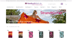 Desktop Screenshot of handtuch-welt.de